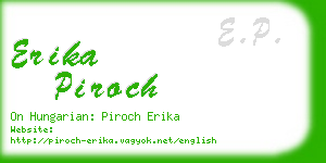 erika piroch business card